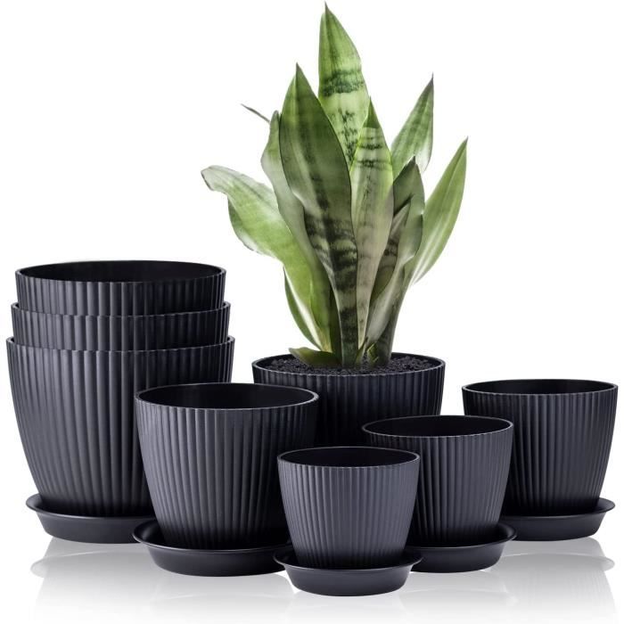 Warmplus 8 Pcs Pots de Fleurs Intérieur, 1917,516,516141311,5