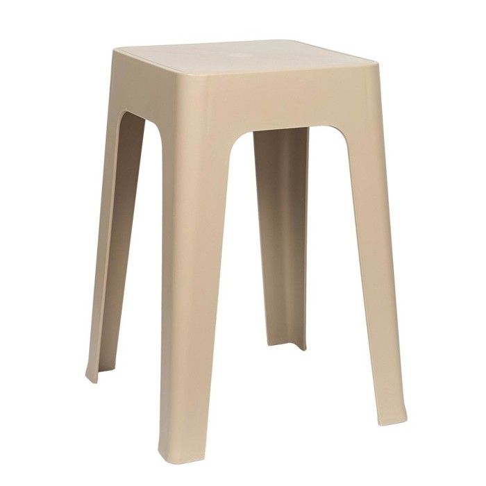 Tabouret empilable coloris beige Tabouret empilable coloris beige