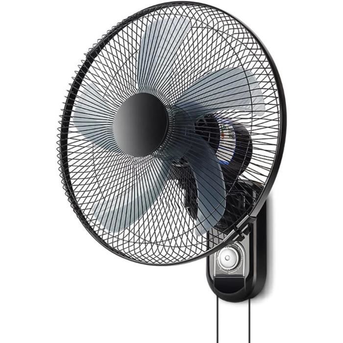 Ventilateur Mural Purline VENTY WA 55 - 3 Vitesses, Minuterie 7.5h Et Télécommande - 55W Silencieux - Blanc