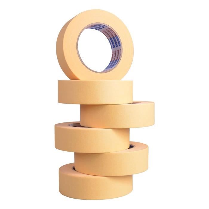 Ruban Masquage Peinture 50 Mm – Multi-surfaces – Résistant à 60°C – Adhésif Propre – Pour Bricolage & Carrosserie