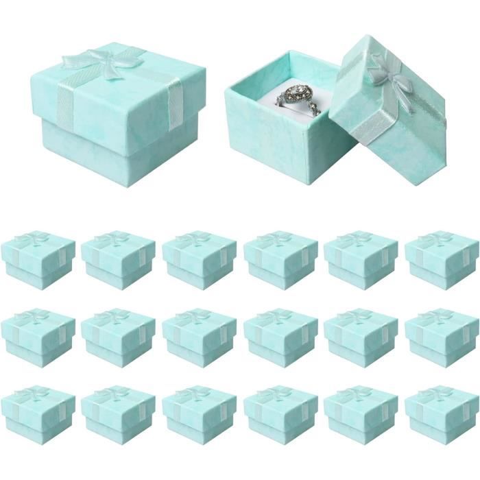 Lot De 18 Boîtes Cadeaux Pour Bijoux - 4 × 4 × 2,6 Cm - Petite Boîte Cadeau Avec Couvercle
