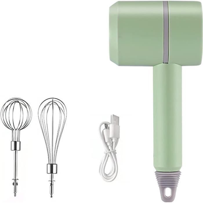 Batteur Électrique Sans Fil Portable - Fouet Électrique Rechargeable Pour Cuisine (Blanc)