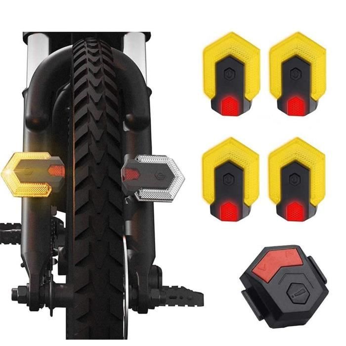 Feu Arrière Intelligent Vélo DYNWAVE - USB - Clignotants + Télécommande + Klaxon Sans Fil
