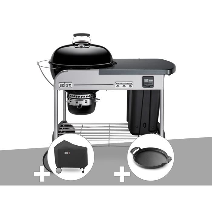 Barbecue à charbon Weber Performer Premium GBS 57 cm Noir + Housse + Plancha