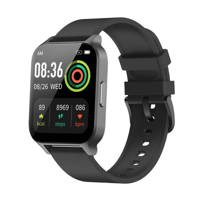 Montre Connectée Homme Femme Volontaire Montre Intelligente Sport Smartwatch Bluetooth Android iOS Podomètre Moniteur de Fréquence C
