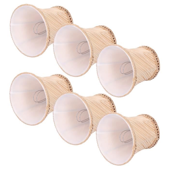YUMILI Ensemble 6 Pcs Petit Abat-Jour Style Moderne Tissu Clip Sur Ampoule Lustre Abat-Jour Pour Studio Table Mur