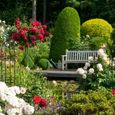 Relaxdays Obélisque de jardin, Colonne rosier, Arche plante grimpante, Set de 2 métal Cage rose H 139 et 149 cm, noir-1
