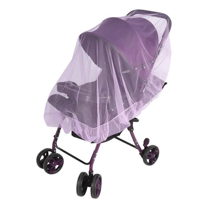 Moustiquaire Poussette Bébé Universelle 150cm - Protection Anti-Insectes Landau Berceau