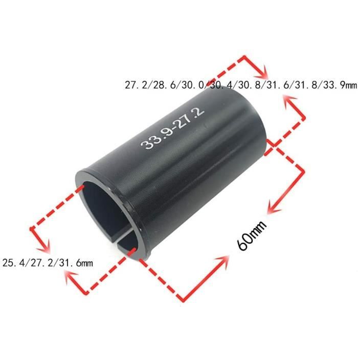 Adaptateur De Tige De Selle Pour Vélo De Route - Aluminium Argent NEUF