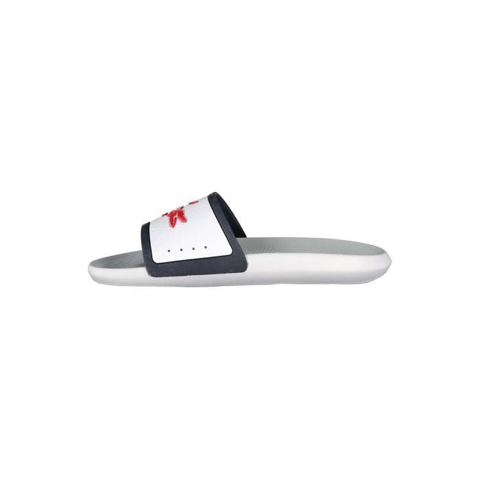 Tong lacoste homme blanche discount