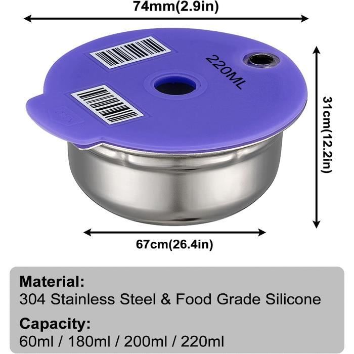 Acheter Disque réutilisable de capsule de café de dosettes rechargeables  PDTO avec le couvercle de silicone pour Bosch Tassimo