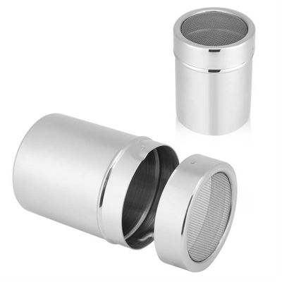 Lot De 2 Saupoudreuses En Acier Inoxydable Avec Couvercle Pour Sucre