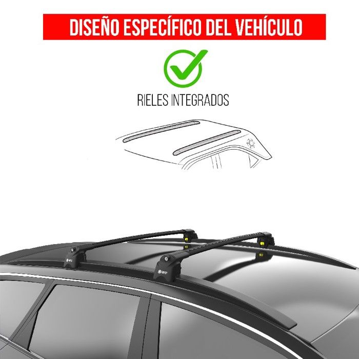 Barres De Toit ACE-2 Noir Pour Mercedes Classe GLA (H247) 2020-2025 - Porte-Bagages Aluminium, 2 Barres