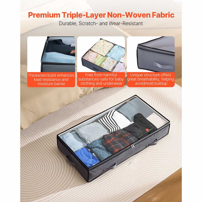 Boîte de Rangement pour Chaussures sous le Lit Boîte de Rangement Pliable avec Couvercle Organisateur Visible Boîte de Rangement pour Chaussures sous le Lit Boîte de Rangement Pliable avec Couvercle Organisateur Visible