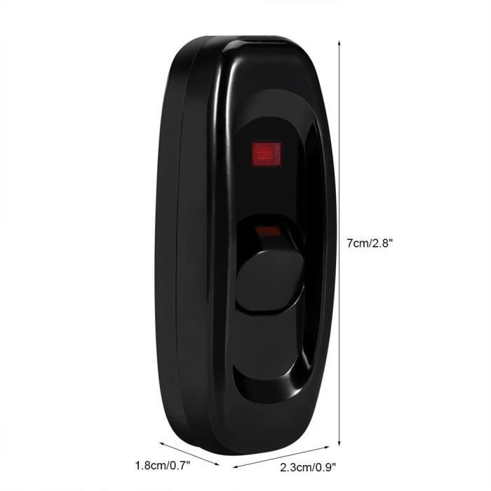 6 Interrupteurs En Ligne Unipolaires Avec Voyant LED – 250V 10A, Blanc, Pour Lampes, Petits Appareils, Facile à Installer - 6