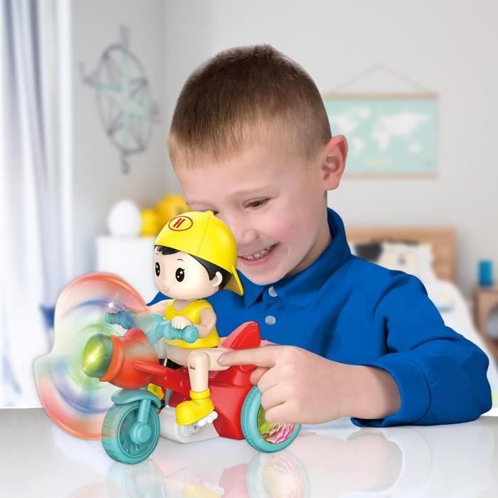 Tricycle Cascadeur - Jouets - Véhicule de Performance - 3 Roues - Jaune - Pour Enfants de 3 à 5