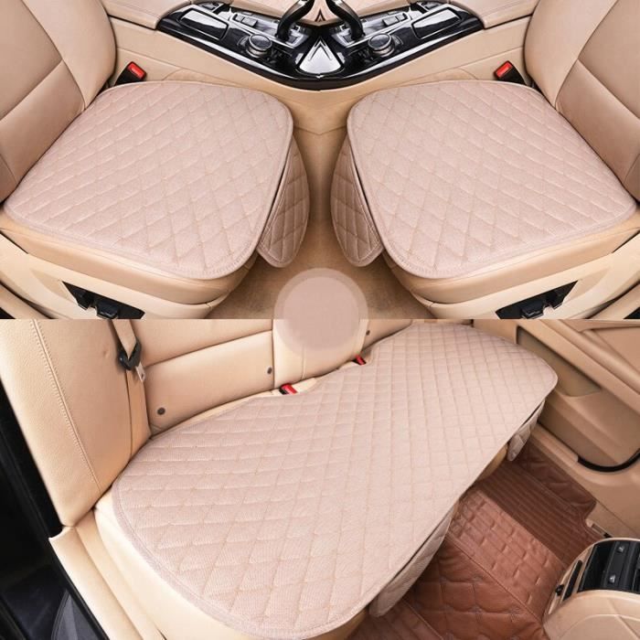 Housse de siège de voiture en lin pour intérieur d'automobile, ensemble de  housses de siège avant e 1 pad black golden - Cdiscount Auto