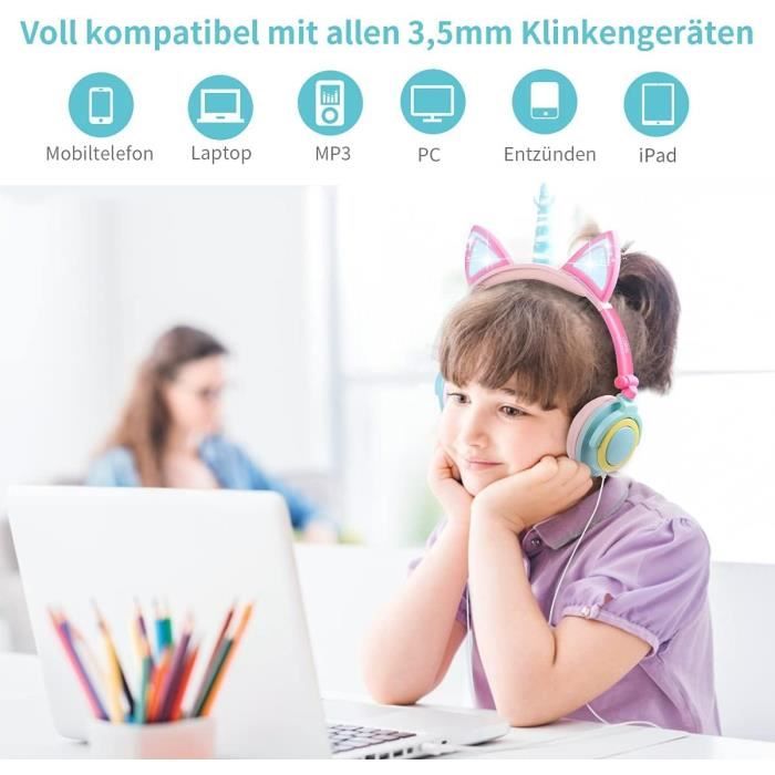 CRTLNYH Licorne Cache Oreille,Oreillettes Violet clair,Peluches Fille Cache- Oreilles,Cache-oreilles Pliable Ajustable Earmuff,oreilles pour Hiver Activités de Plein Air