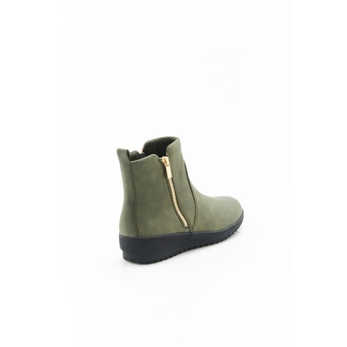 Bottillon Damart Boots en su dine Amortyl Olive Olive