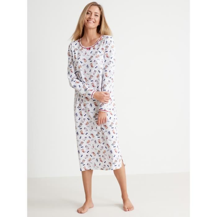 Daxon chemise de hotsell nuit manches longues