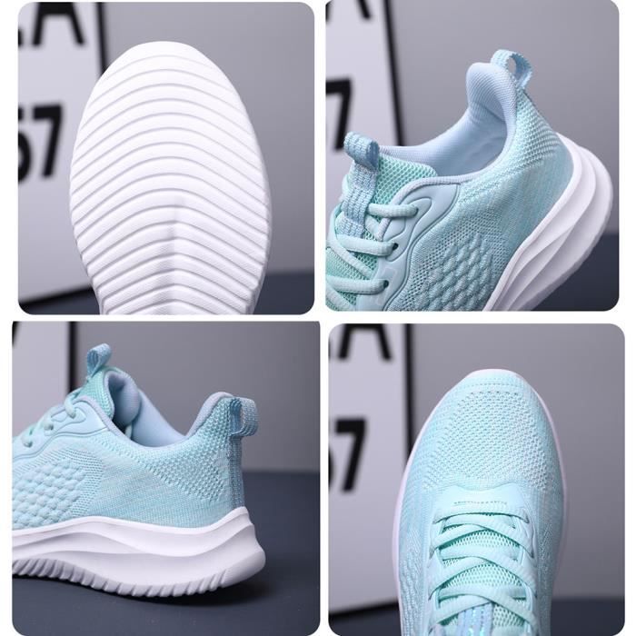 Fashion Basket Femme Mode en Textile Sports Fitness en Maille Respirant Jogging Legerete Antiderapage Bleu clair Bleu clair Cdiscount Chaussures