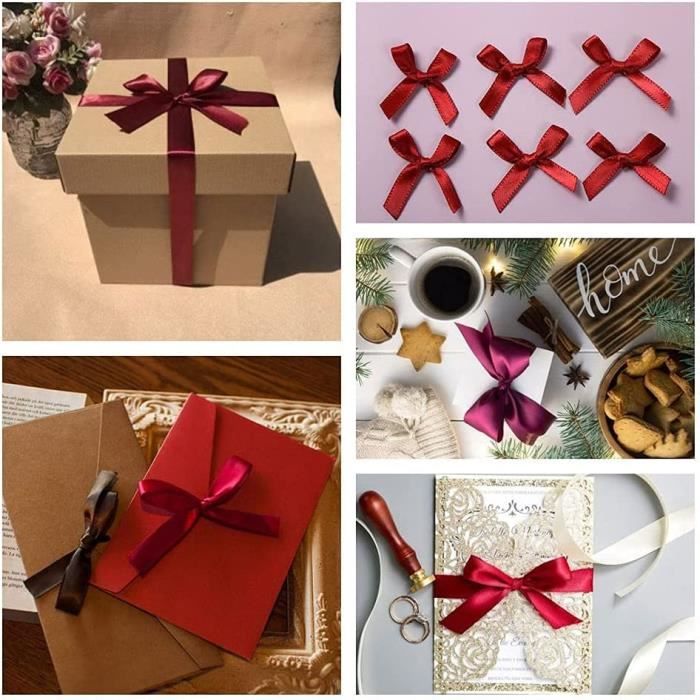 10 rouleaux Ruban Satin Ruban Cadeau,Ruban cadeau de Noël Convient Pour  l'artisanat de Décoration de la Maison, les Emballages Cadeaux, les  Coffrets Cadeaux, la Couture, les Mariages (10 rouleaux) 