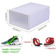 Paquet de 20 boîtes de Rangement Transparentes pour boîtes à Chaussures, Organisateur de Chaussures pour étagère de Placard-3