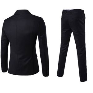 Costume 3 pièces bleu marine stretch à larges revers