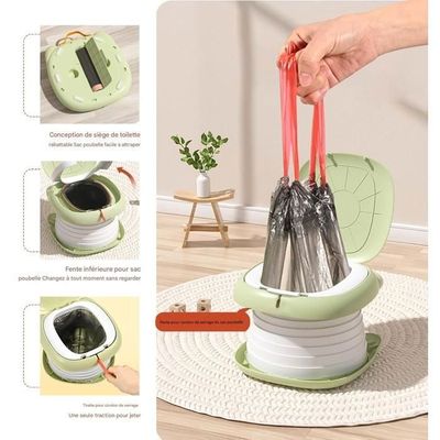 Toilettes Pliantes Pour Enfants Volumoon - Pot De Voyage Portable Rose, Siège WC Bébé Pour Déplacements Intérieur Extérieur