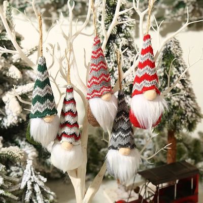 Suspension Pour Sapin De Noël Lutin Feutre H 6 Cm Rouge 3 Pièces