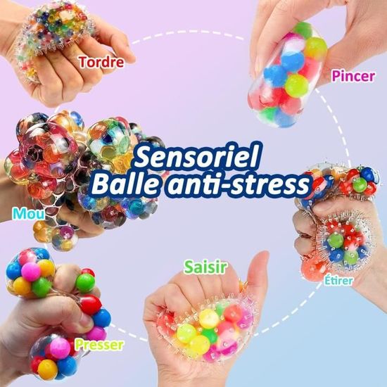 Balle Anti-Stress Fidget Toy, Balle de Relief de Pression, Boules à Presser,  Boule de Stressantes,Sensorielle pour Soulager Stress - Cdiscount Sport