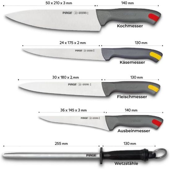 Ensemble de couteaux de cuisine pro Swiss -ensemble de couteaux de  chef-ensembles de