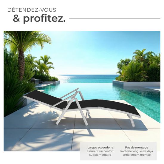 Tectake Bain De Soleil De Jardin D Exterieur Pliant Inclinable Sur 7 Positions En Aluminium Et Textilene Gris Clair Achat Vente Chaise Longue Bain De Soleil 403259 Cdiscount