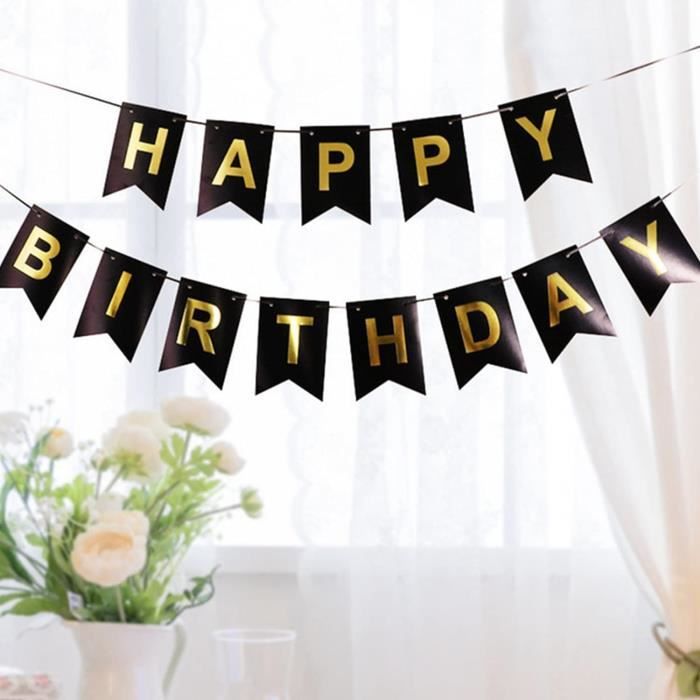 Déco Anniversaire 13 Ans - Banderole Joyeux Anniversaire - Rouge Et Noir - 180x110 Cm - Pour Fête Garçon Ou Fille