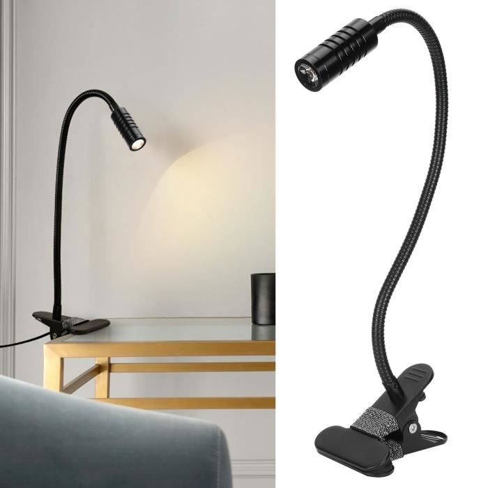 Dioche Lumière flexible à 360 ° Lumière à Clip de Lecture Étudiants Lampe  de Cou Flexible à 360 ° Lampe à Pince USB