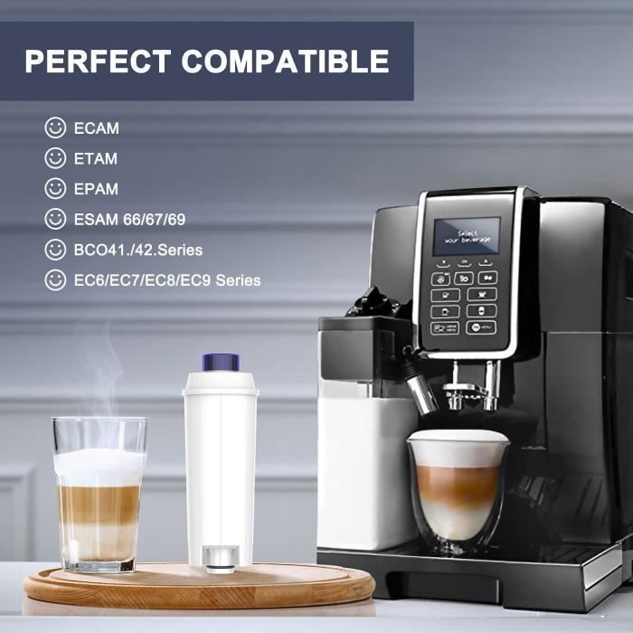 Fiitas 6 Pcs Filtre de Machine à Café pour Filtre Delonghi DLSC002, Filtre  à eau Compatible avec Magnifica S ECAM, ESAM, ETAM-FTS002 - Cdiscount  Electroménager