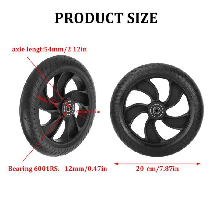Roue arrière pour électrique JOYFAN Pneu solide Blanc — free download