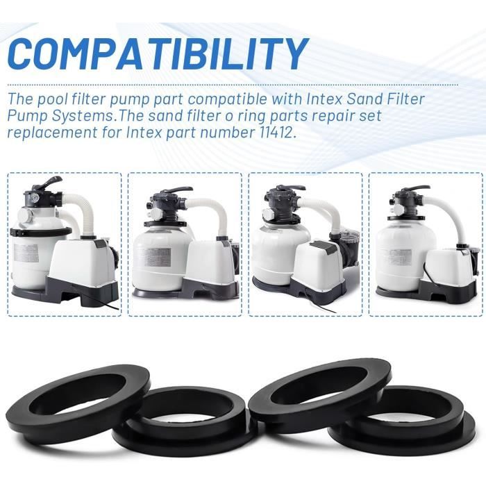 GZWY Joints Toriques Rechange Piscine Intex - Kit 5 Pièces Pour Pompe à Sable Compatible Multi-Modèles