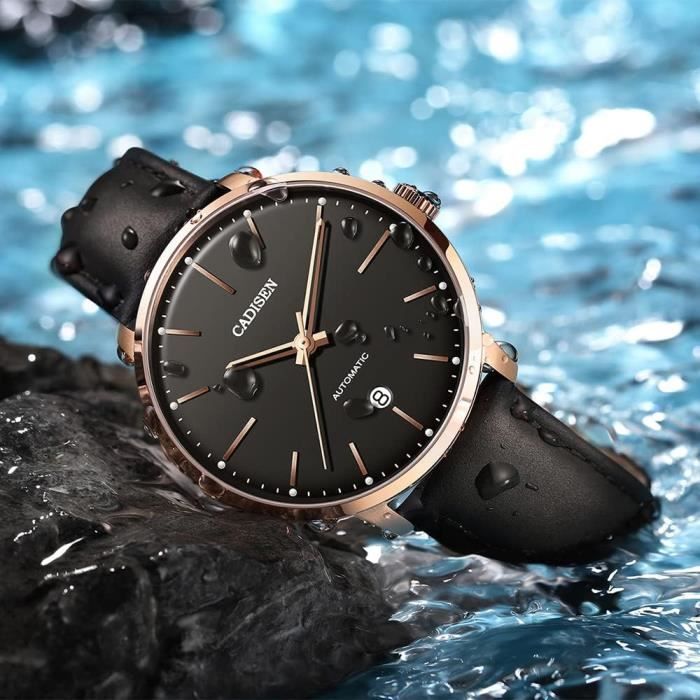 Cadisen Montre Automatique Homme M canique Verre Saphir Acier