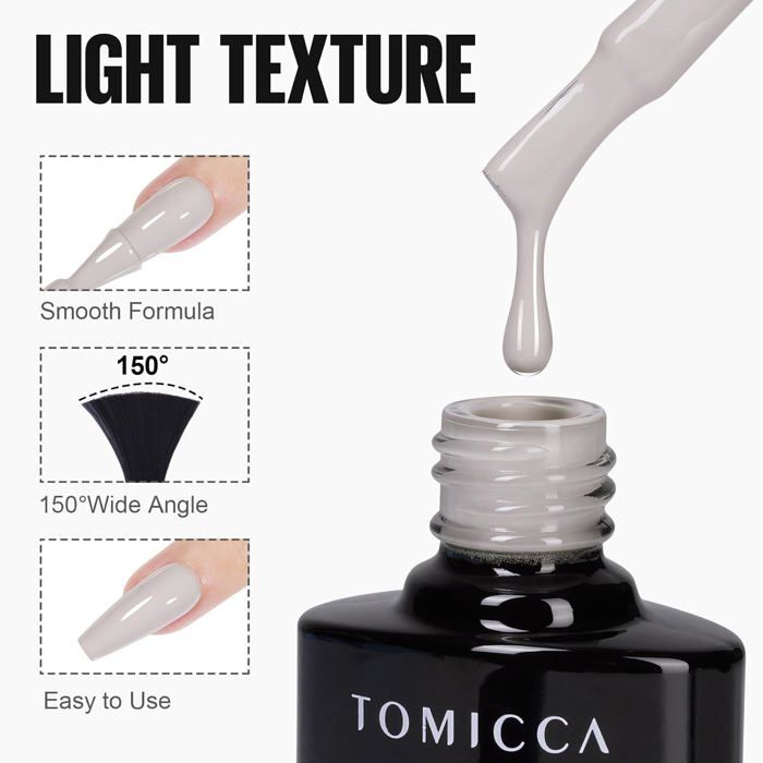 Couleurs Nude Blanc Beige Vernis Gel UV, SoakOff Vernis à ongles