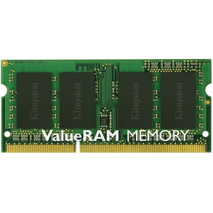 Vente Memoire PC KINGSTON Mémoire PC DDR3 ValueRAM - 8 Go - SO DIMM 204 broches - 1333 MHz / PC3-10600 - CL9 - 1.5 V - Mémoire sans tampon - Non ECC pas cher Vente Memoire PC KINGSTON Mémoire PC DDR3 ValueRAM - 8 Go - SO DIMM 204 broches - 1333 MHz / PC3-10600 - CL9 - 1.5 V - Mémoire sans tampon - Non ECC pas cher