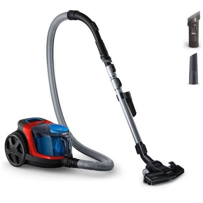 Aspirateur sans sac - PHILIPS - FC9330/09 - Série 3000 PowerPro Compact - 900W - Rouge