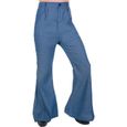 Pantalon disco pattes d'éléphant couleur Jeans homme-0