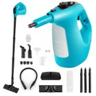 Nettoyeur Vapeur à Main 1500W Punaises de Lit COSTWAY-Réservoir 400 ml-2 Bar-14 Accessoires-125 ℃-Verrou de Sécurité Enfants-Bleu