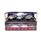 Voiture Miniature - JADA TOYS - DMC De Lorean Time Machine - 1/32 - 3-Pack - Argent