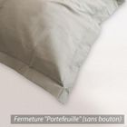 LINNEA Taie d'oreiller coton uni 70x50 marron clair