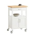 SoBuy Desserte Roulante de Cuisine avec 1 Tiroir et 2 Portes, Chariot de Rangement Mobile 60x90x44cm, FKW22-WN