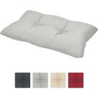 BEAUTISSU HOME STYLE Beautissu Coussin extérieur imperméable Xluna 70x40x12cm - Gris clair - Pour Dossier - Idéal pour extérieur jardin balcon