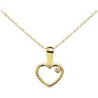 L'ATELIER D'AZUR Collier - Pendentif Or 18 Carats 750/000 Jaune - Coeur - Oxyde de zirconium