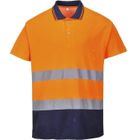 PORTWEST Polo haute visibilité orange fluo/marine EN 20471
